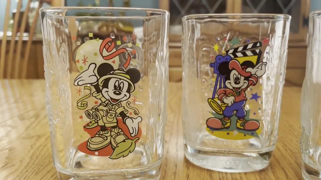 Disney Vintage Mickey Mouse 2-Ounce Mini Shot Glasses | Set of 6