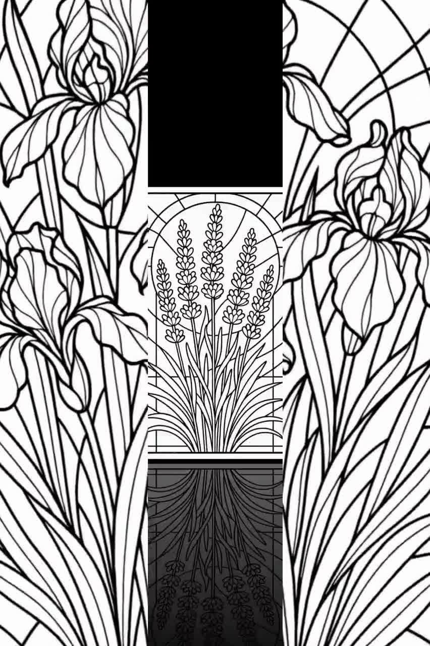 植物園の塗り絵：印刷可能な植物と花のデザイン 50 点（PDF