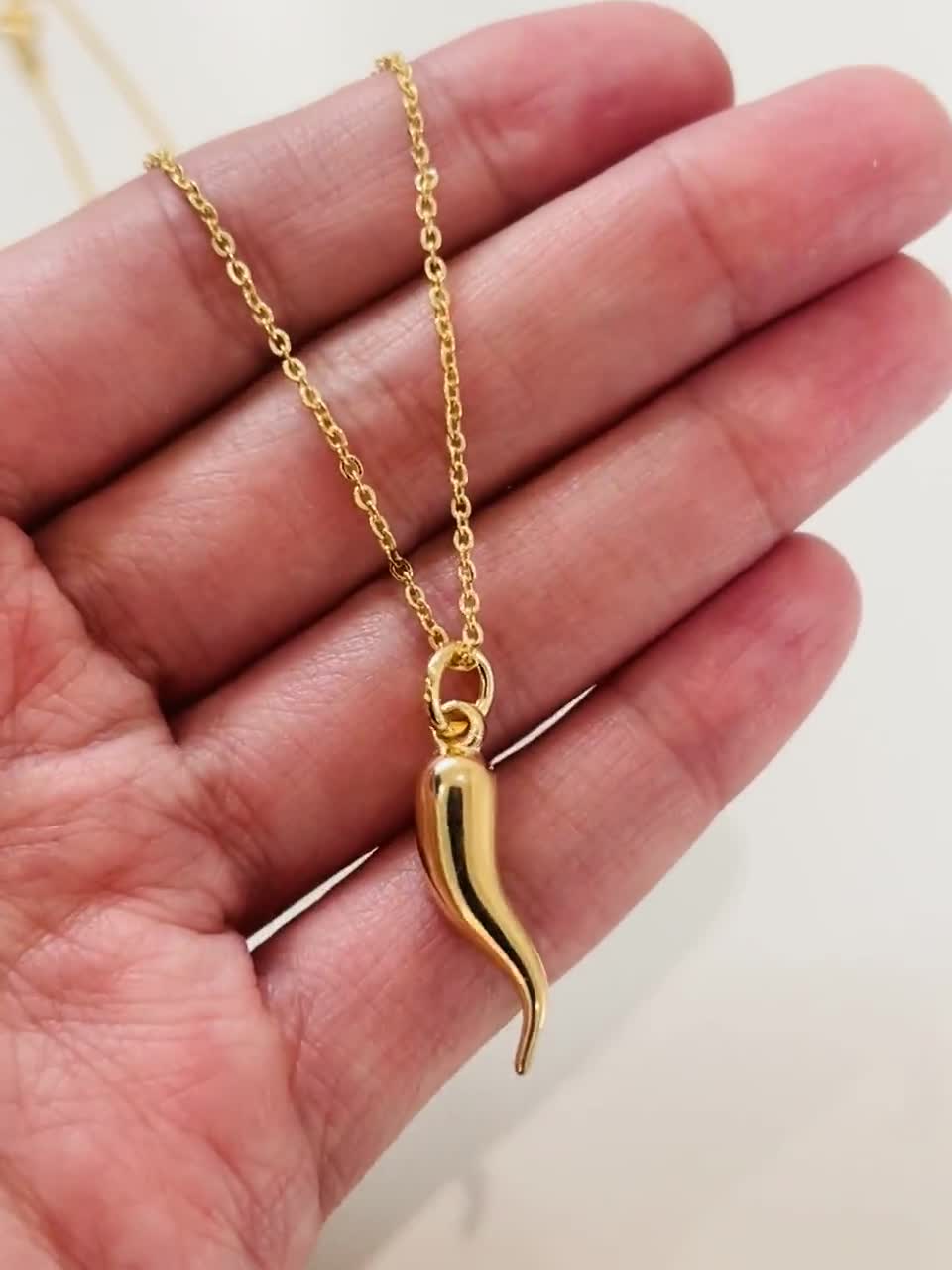 Women's Italian Horn necklace | Meraki Designs Jewelry
