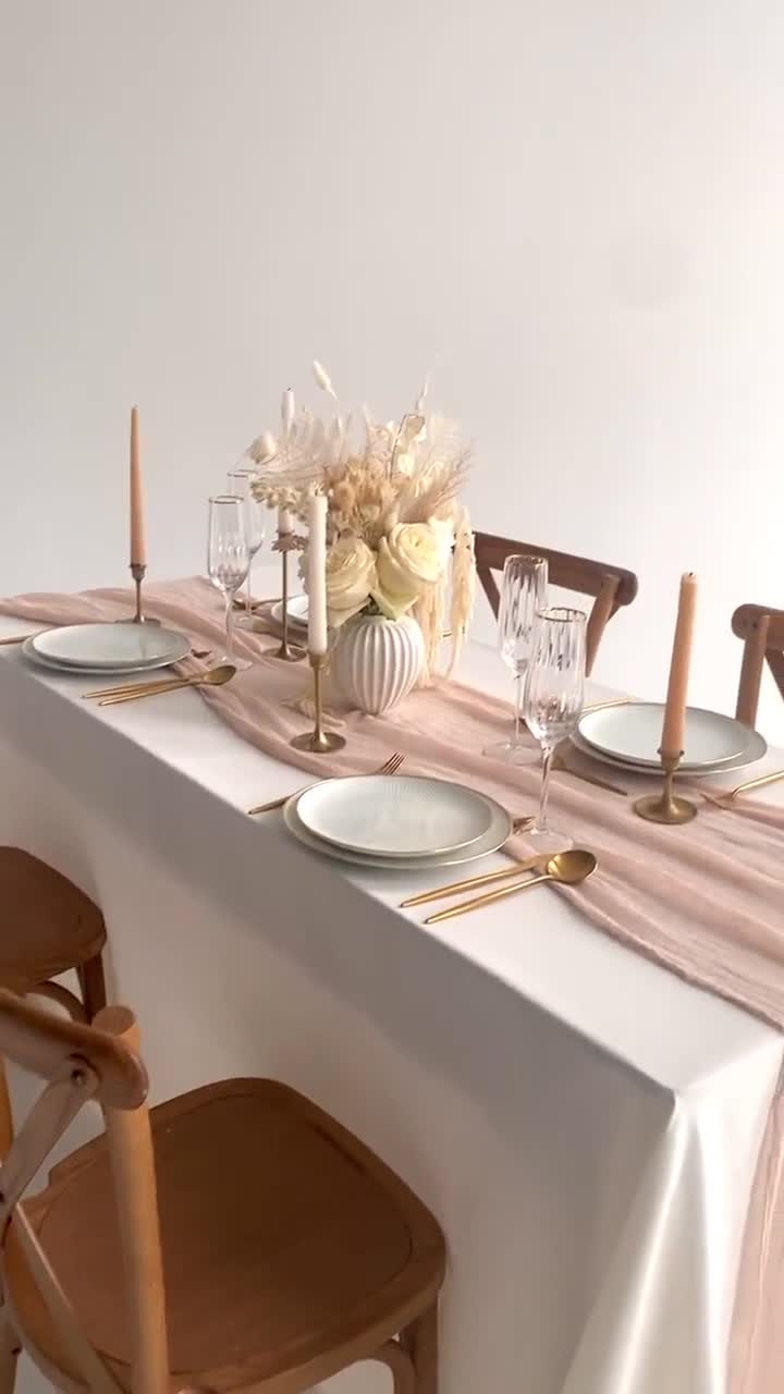 Runner Da Tavolo 40x140cm Marrone - Decorazione Moderna, Lavabile, Per Natale Matrimoni Festa - Foto 10