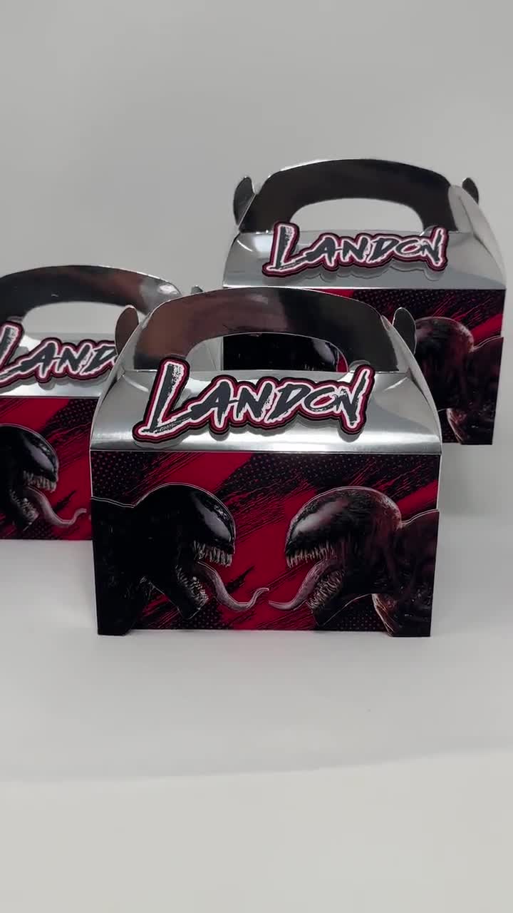 Personalized Venom Carnage Party Favor Box - Etsy