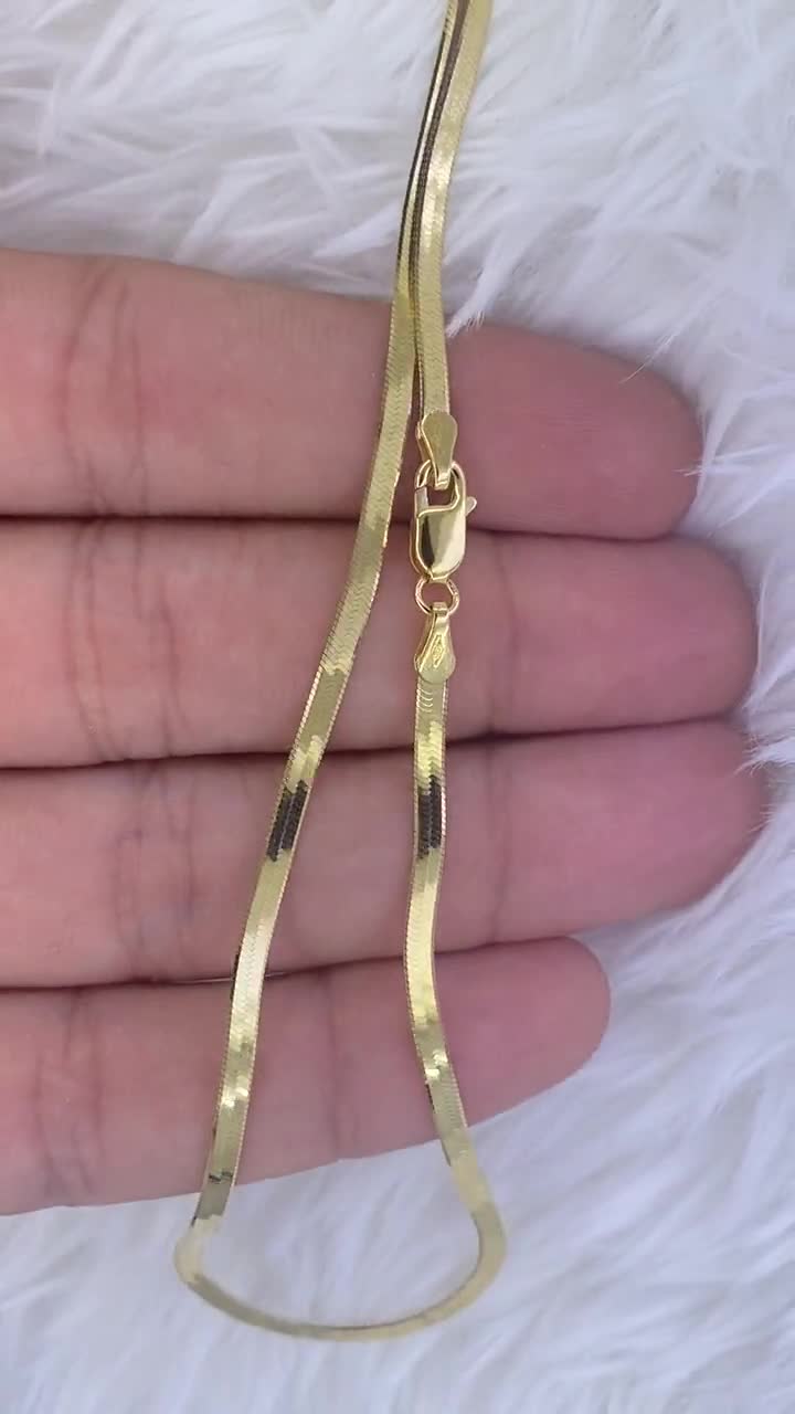 14 Karat Gold Mini Dangling Zipper Necklace