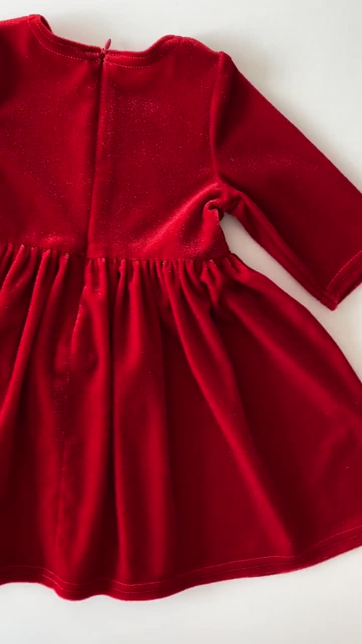 open lace back dress Diana Velvet & Tartan Girls Party Dress Red | Holly Hastie London  Holly  Hastie