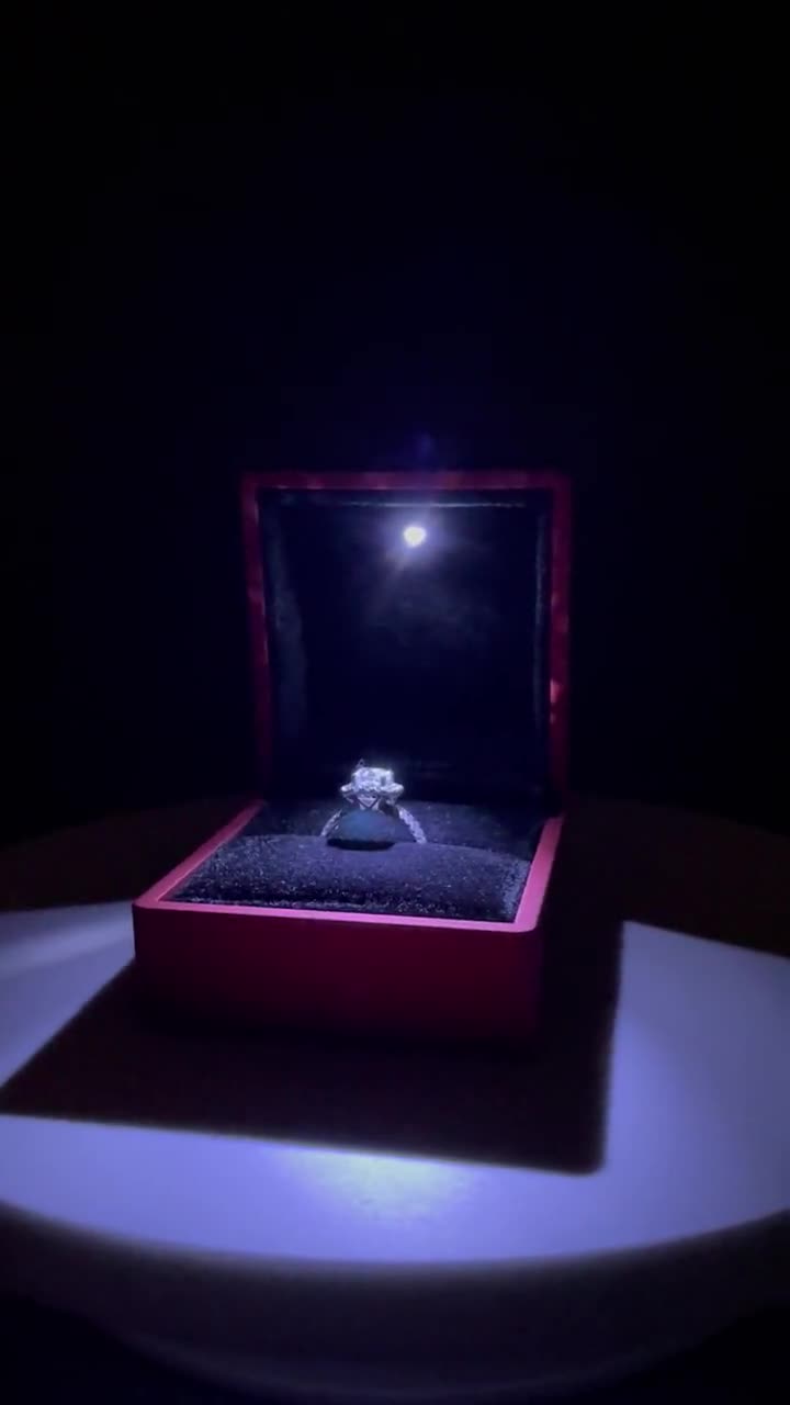 LED Lighted Earring Ring Gift Box Wedding Jewelry Display Storage