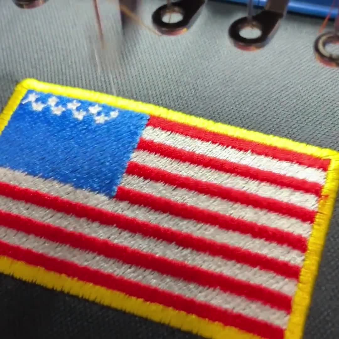 アメリカ国旗刺繍ファイル：ミニサイズと標準サイズ（DST - EMB