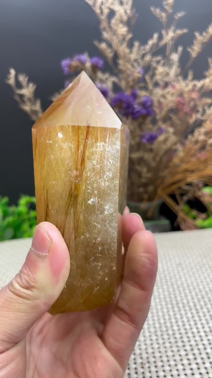【1キロ超】ゴールドルチルクォーツ クリスタルタワー 天然石 金針 1キロ超】ゴールドルチルクォーツ クリスタルタワー 天然石 金針 1キロ