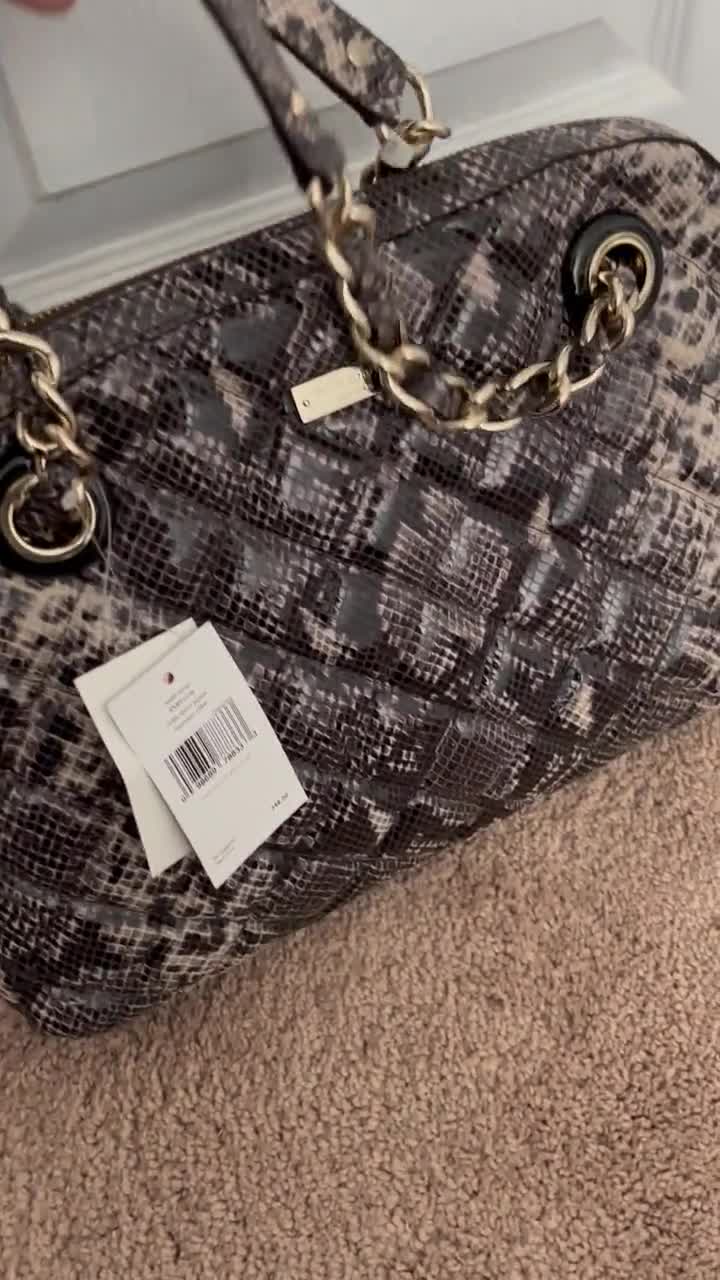 Grey snakeskin purse on sale