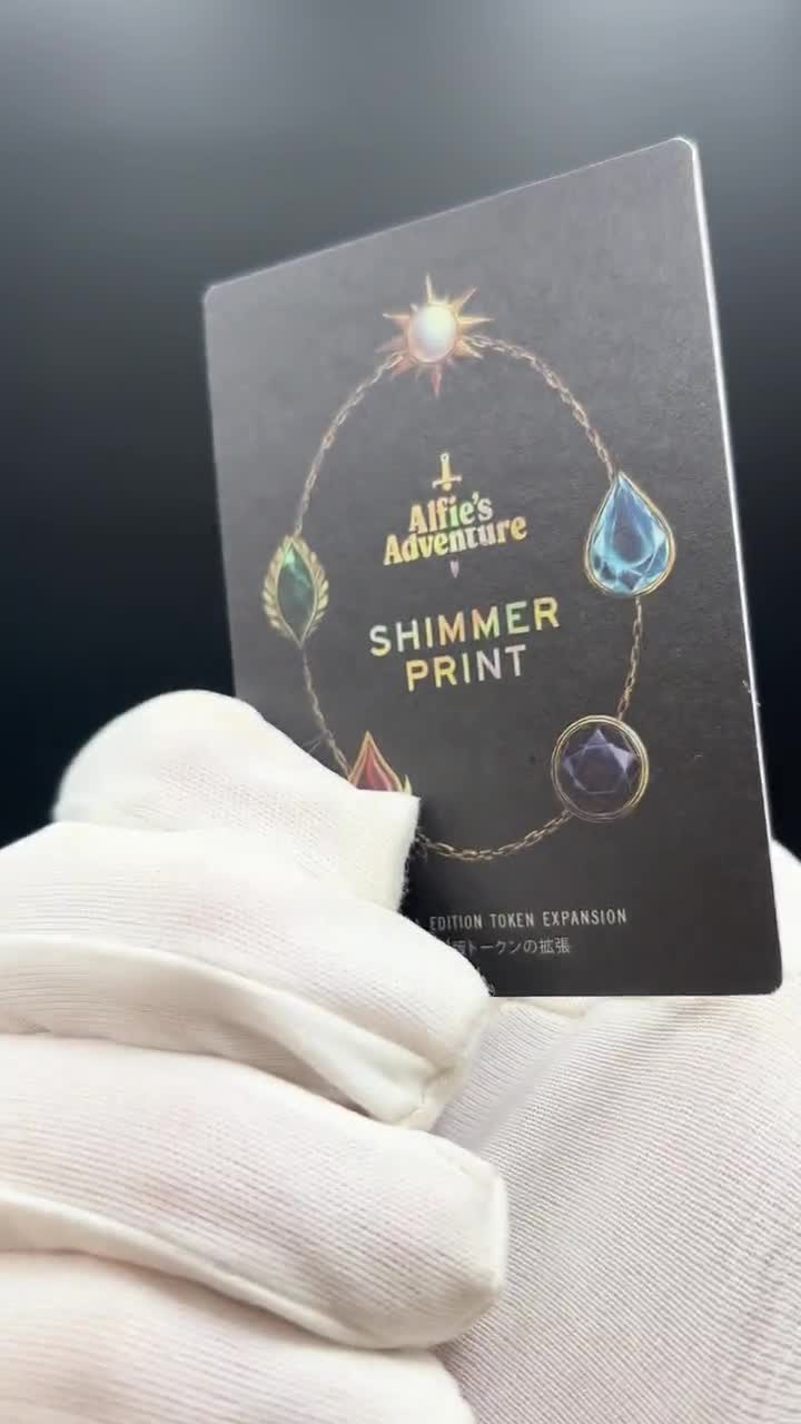 Blue Mana Counter Gold Foil MTG Token - Alfie's Adventure by Alfie