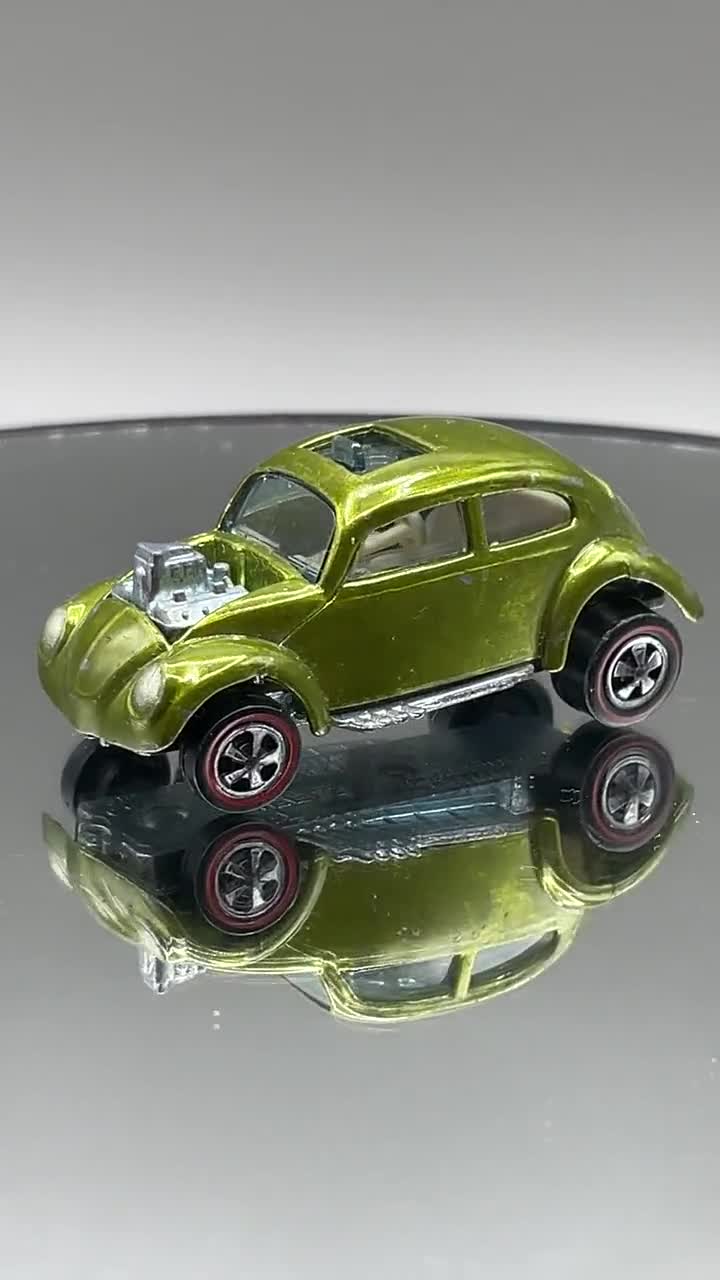 Vintage 1967 Mattel Hot Wheels Redline Custom Volkswagen Car Olive