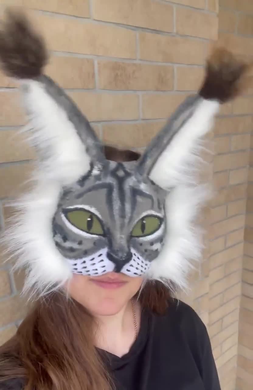 Kit de masque Therian à faire soi-même - Masque vierge pour chat avec