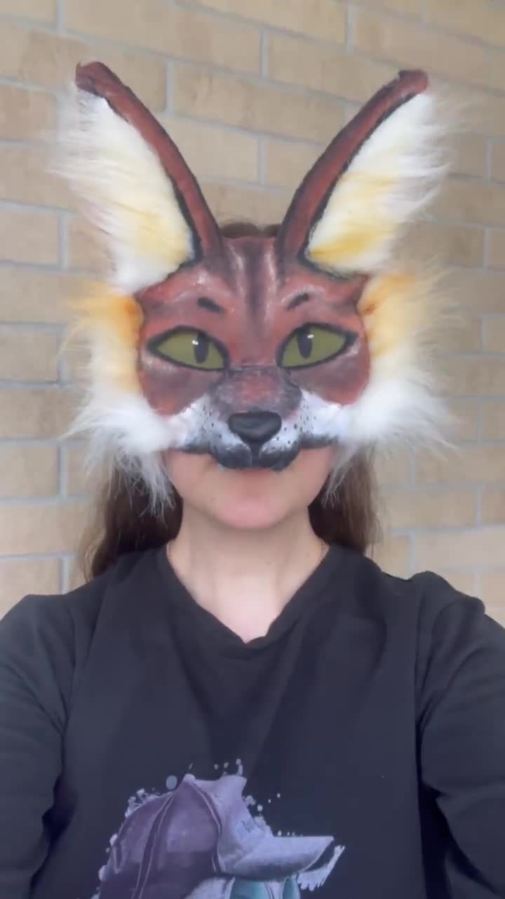 手作りのリアルな獣人フォックスマスク | フルヘッドアニマルフェイク