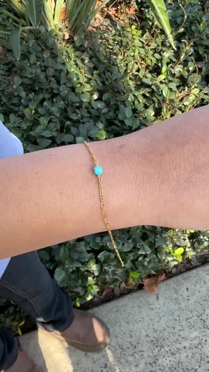 Lot De 4 Connecteurs Fancy Bijoux - Plaqu Or Et Turquoise - Fait Main Inde