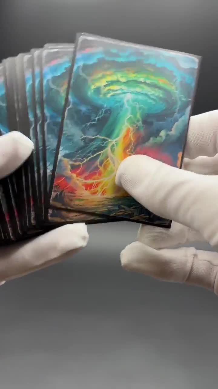Old School Storm Sleeves for Mtg - Compatible With Mtg - Set of