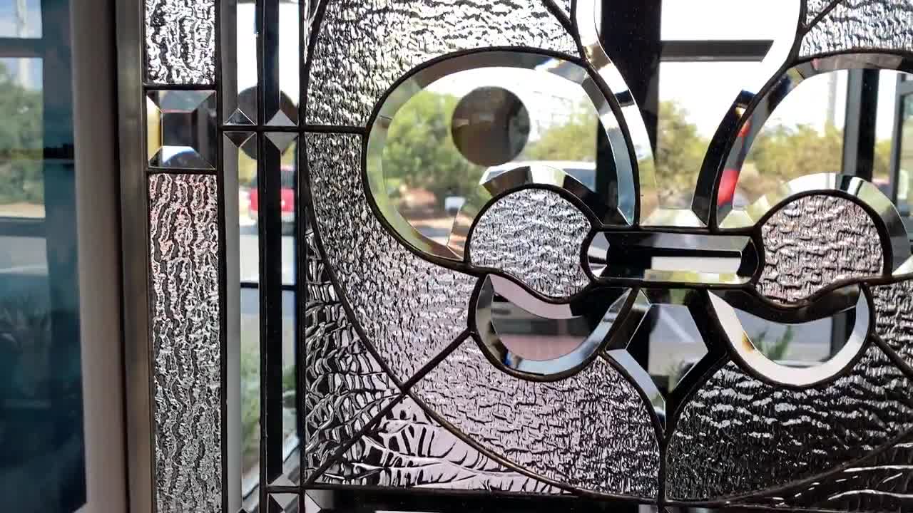 Buy Classic Fleur De Lis Stained Glass Window Insert Panel