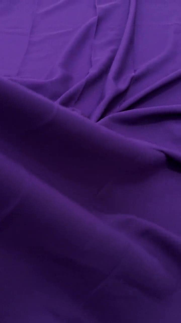 Solid Wool Gabardine Suiting - Dark Purple - Fabric by the Yard