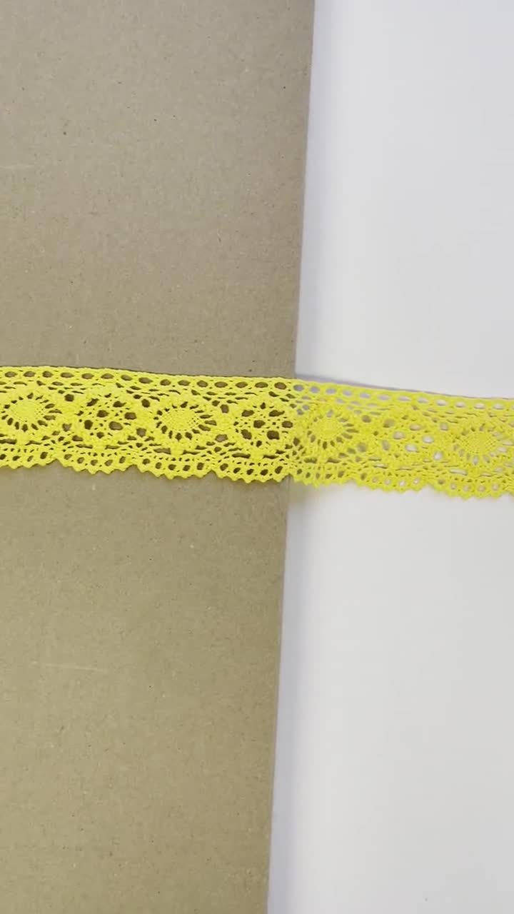 Yellow Cotton Lace Trim 1 3/4 Width LTF-1 