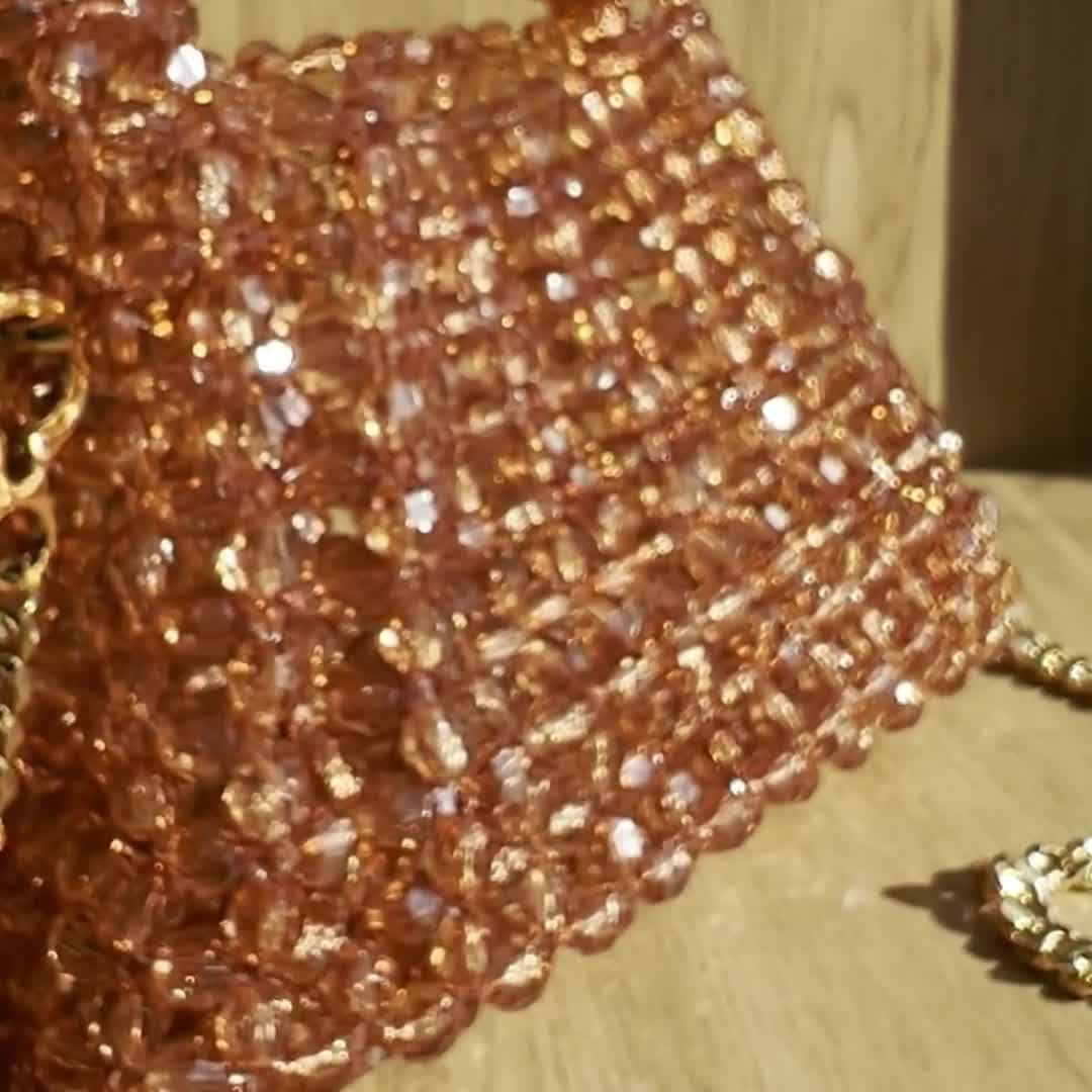 Rose gold best sale beaded bag