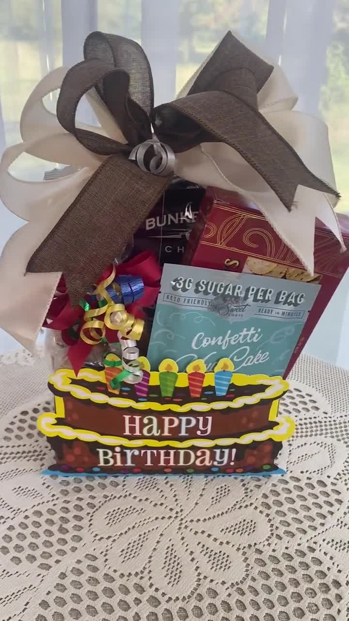 Birthday Cake Gift Basket Box, Happy Birthday Gift Box, Birthday Gift  Basket, Birthday for Her, Birthday for Him