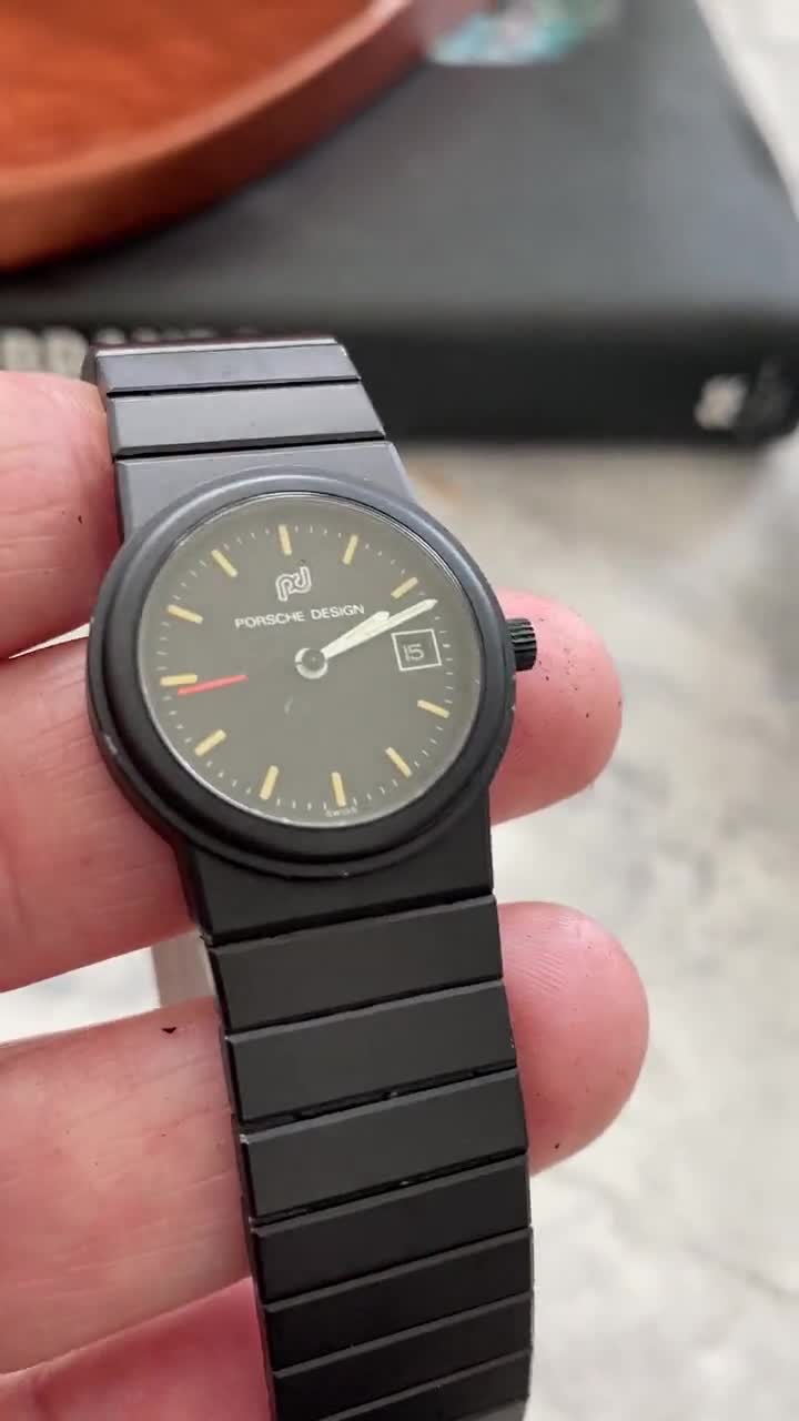 Pre-owned Porsche Design Ladies Quartz Watch With Leather