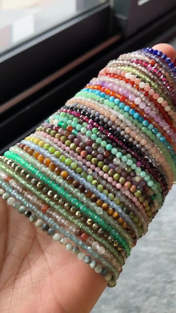 Perline Rondelle Sfaccettate In Pietra Di Luna Multipla ~~2 Fili - Foto 5