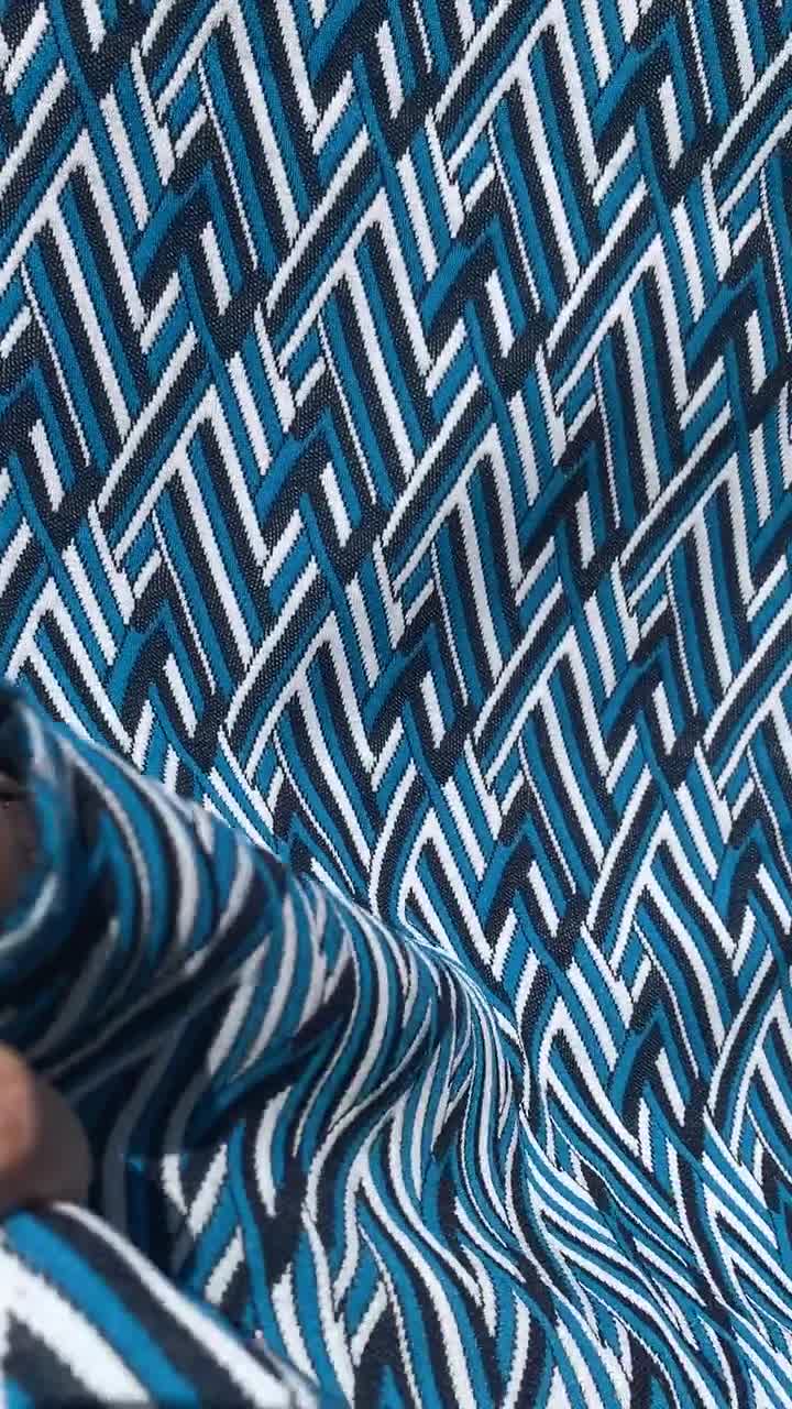 Blue Pointelle Knit Fabric - 11 yds x 62 – Thistle Creative Reuse