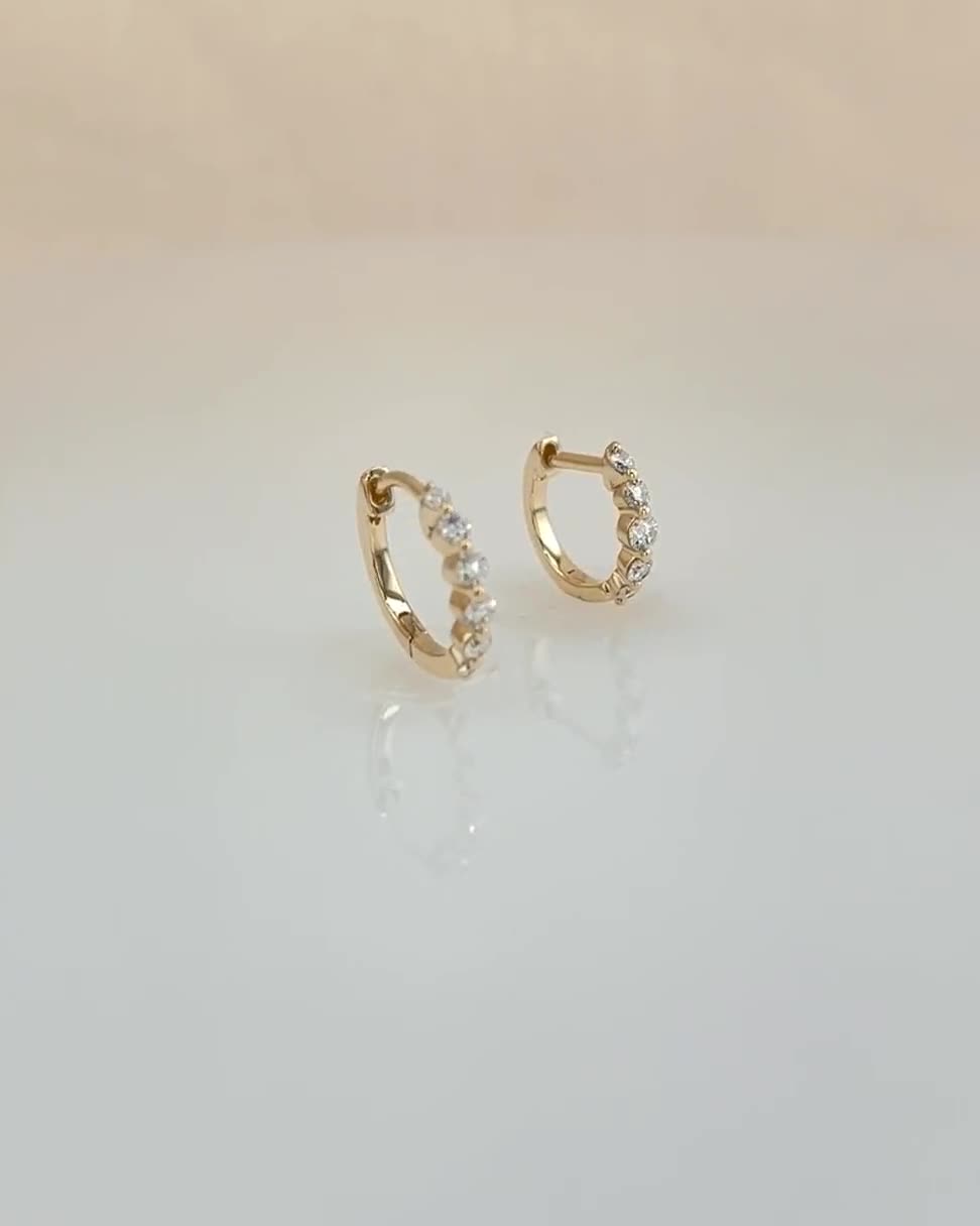 Buy Now Diamond Gold Polish Hoops Earrings
