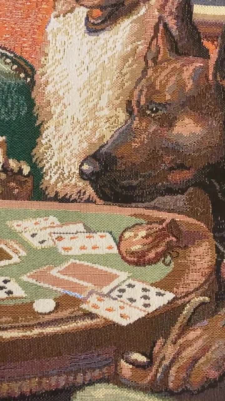 ヴィンテージ タペストリー ラグ ポーカー犬 ヴィンテージ タペストリー ラグ ポーカー犬｜Yahoo!フリマ（旧PayPay