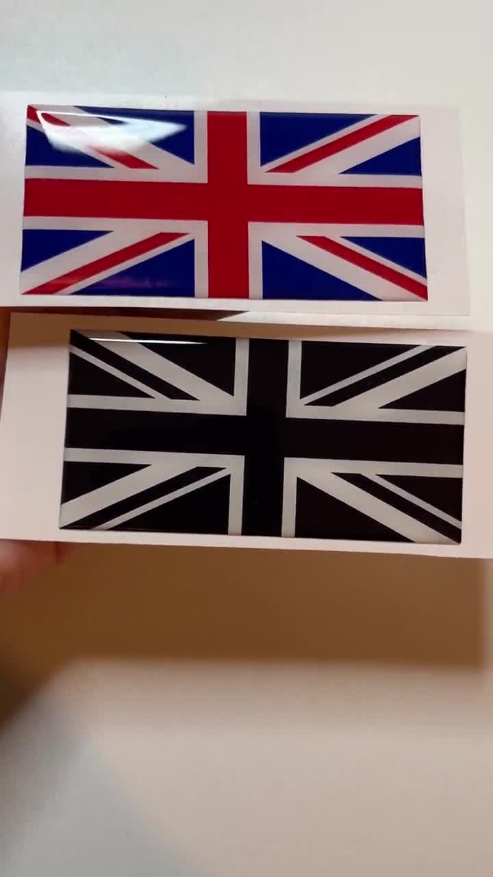 Lot De 2 Autocollants Cornwall – Union Jack Et Drapeau Britannique – 120 Mm – Vinyle Brillant