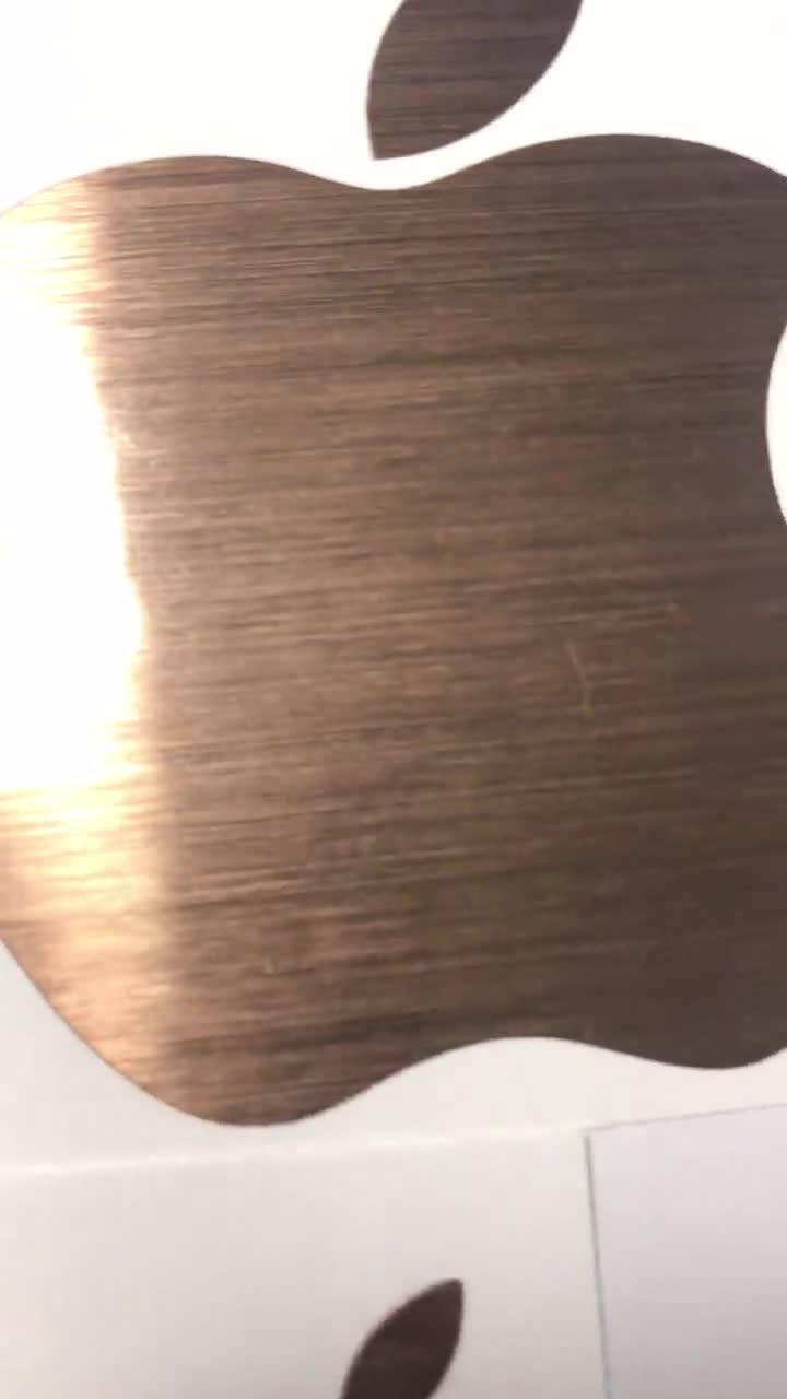 MacBook、iPhone、iPad用ブラッシュ銅ビニールAppleデカール - Etsy 日本