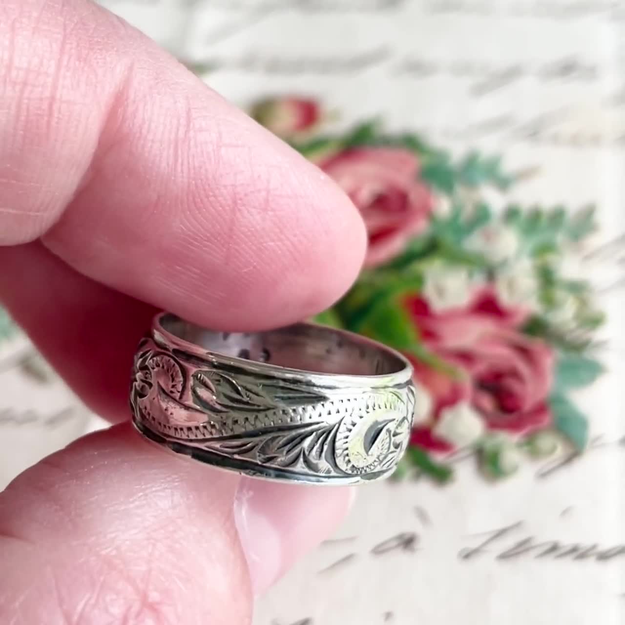 Vintage Traditional Hawaiian Sterling Silver Sweetheart Band Ring - Etsy