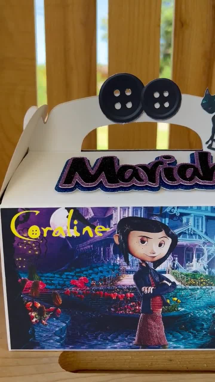 Coraline, Coraline Birthday, Coraline Favor Boxes, Coraline Party,  Halloween Party, Halloween Decorations, Coraline Birthday, Halloween 