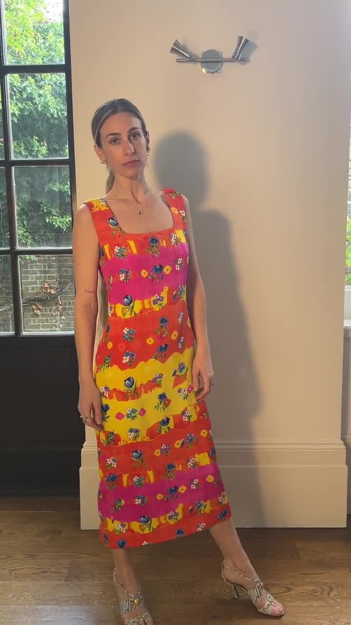 Versace キャミのみ VERSACE BLACK ASYMMETRICAL LEATHER DRESS 1990s