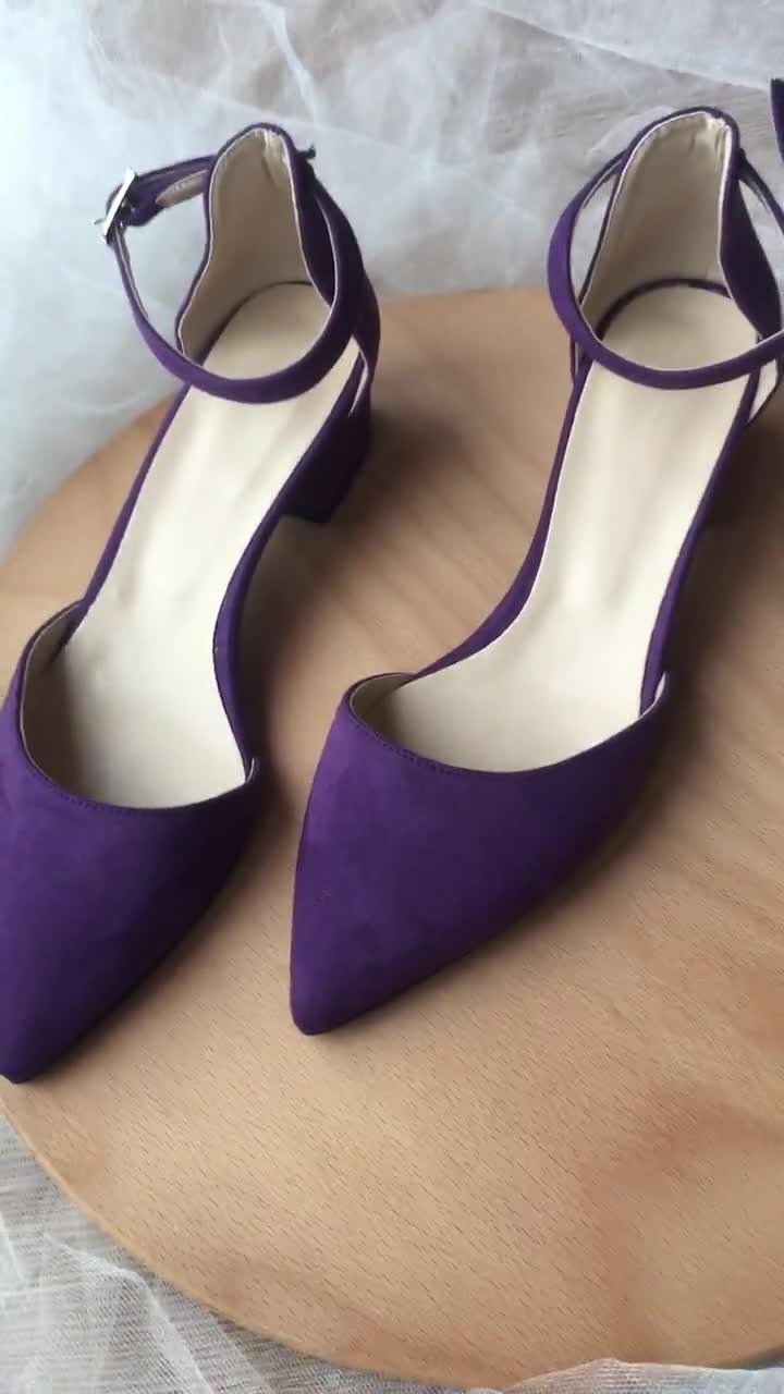 Buy Purple Block Heels, Purple Ankle Strap, Purple Wedding Shoes, Low Heel,  Purple Block Heels Sandals, Woman Shoes, Purple Heel, High Heel Online in  India - Etsy