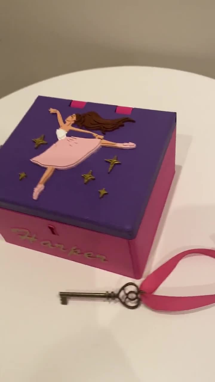 Caja musical personalizada Ballerina bloqueo con llave, impreso en 3D  personalizable, pintado a mano -  España