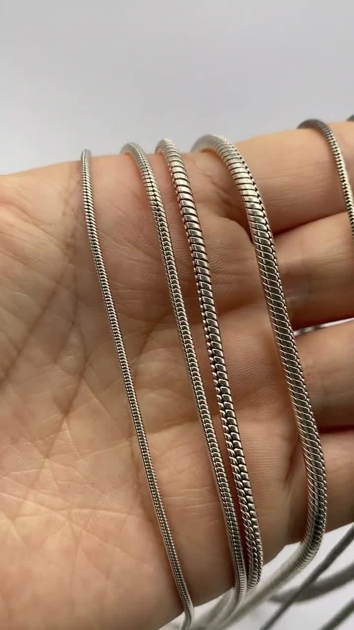【専用】vintage silver925 蛇骨 chain necklace 925 Sterling Silver Snake Chain Snake Necklace - Etsy