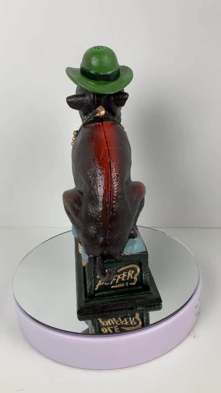 Ole Puffer Bulldog Cigar Cast Iron Mechanical Bank, 5 Cent Cigar