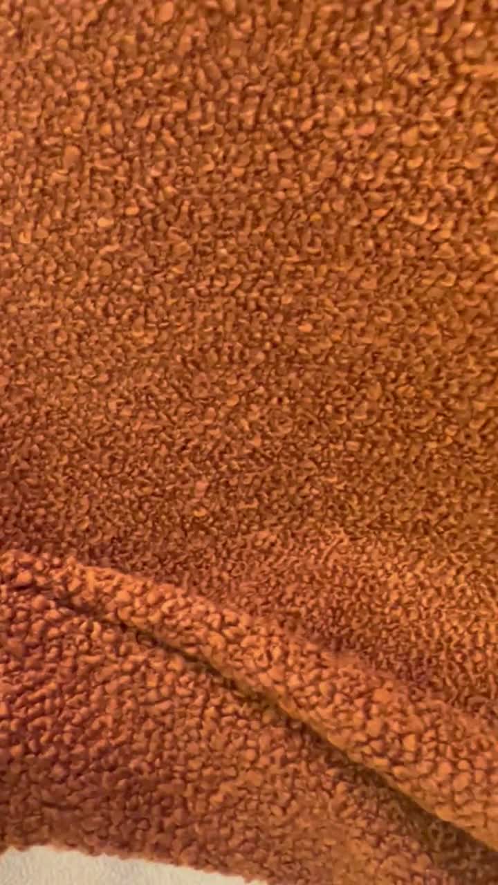 Copper Brown Boucle Upholstery Fabric by the Yard, Puffy Textured Boucle  Furnishing Fabric, Cushion Furniture Chair Sofa Upholstery Fabric 