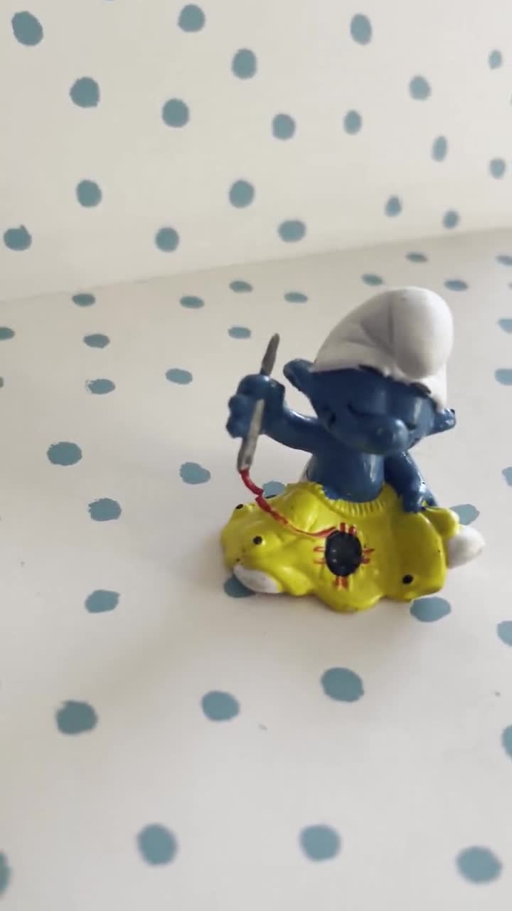 Figurina dei Puffi cucito su misura, giocattoli retrò anni '80, figurine  dei puffi da collezione -  Italia