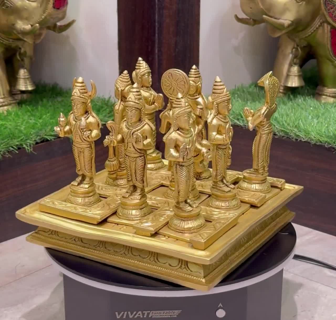 Brass Navgrah Statue Set, 9 Nav Grah Brass Statues, Navagrah