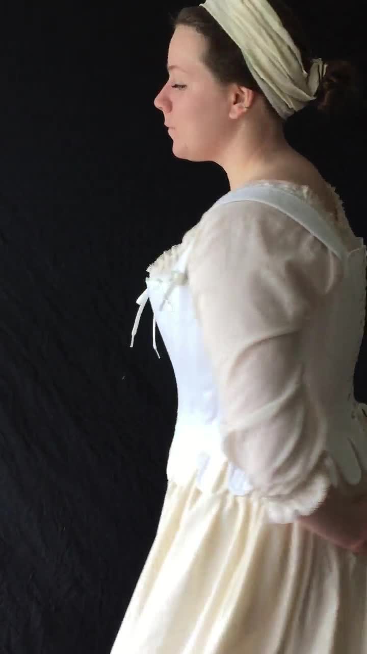 18th Century Marie Antoinette Corset Stays with front and back lacing  Historical Undergarment
