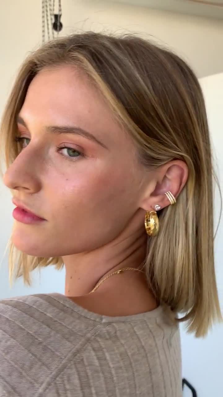 Vintage hoops, gold hoop earrings, thick gold hoops, big hoops, minimal  hoops, statement hoops, trendy hoops, gold hoops, dainty hoops