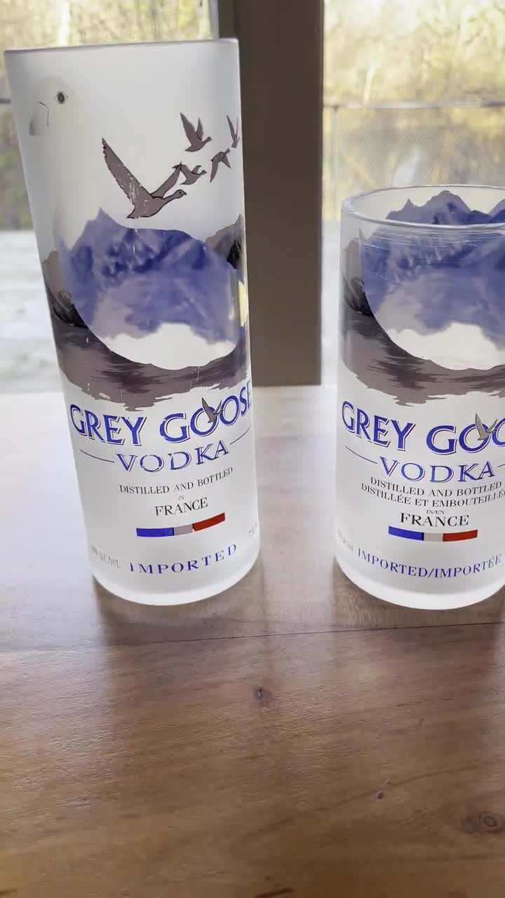 Grey Goose Recycled Bottle Tumbler - 16 oz.: Beer Glasses:  Tumblers & Water Glasses
