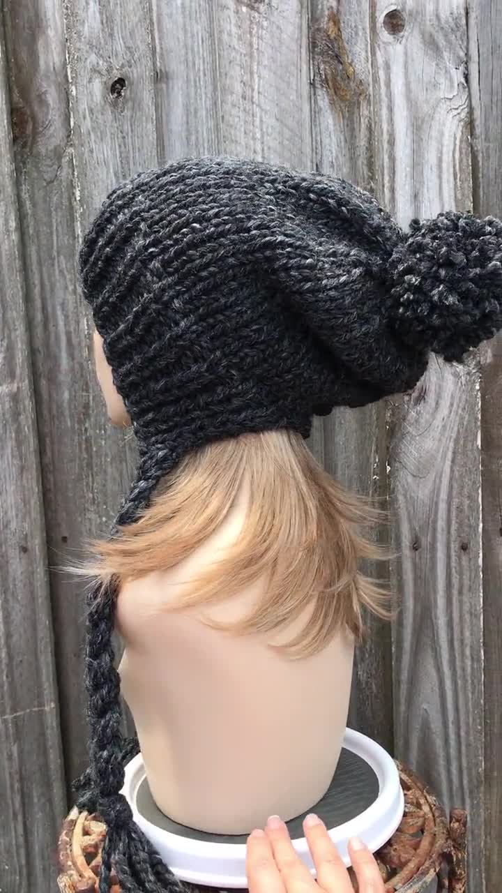 Slouchy Beanie, Chunky Knit Hat, Womens Hat, Mens Hat