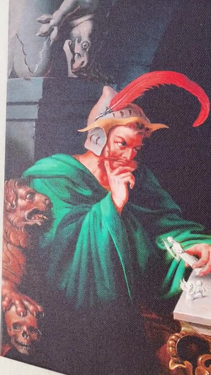 悪魔のチェックメイト キャンバスウォールアート：チェスプレイヤーの