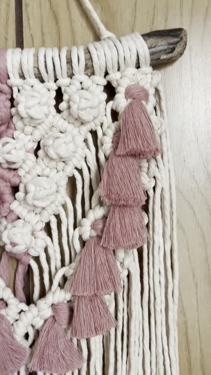 Macramé Wall Hanging Small Macrame Wall Hanging Boho Decor One of