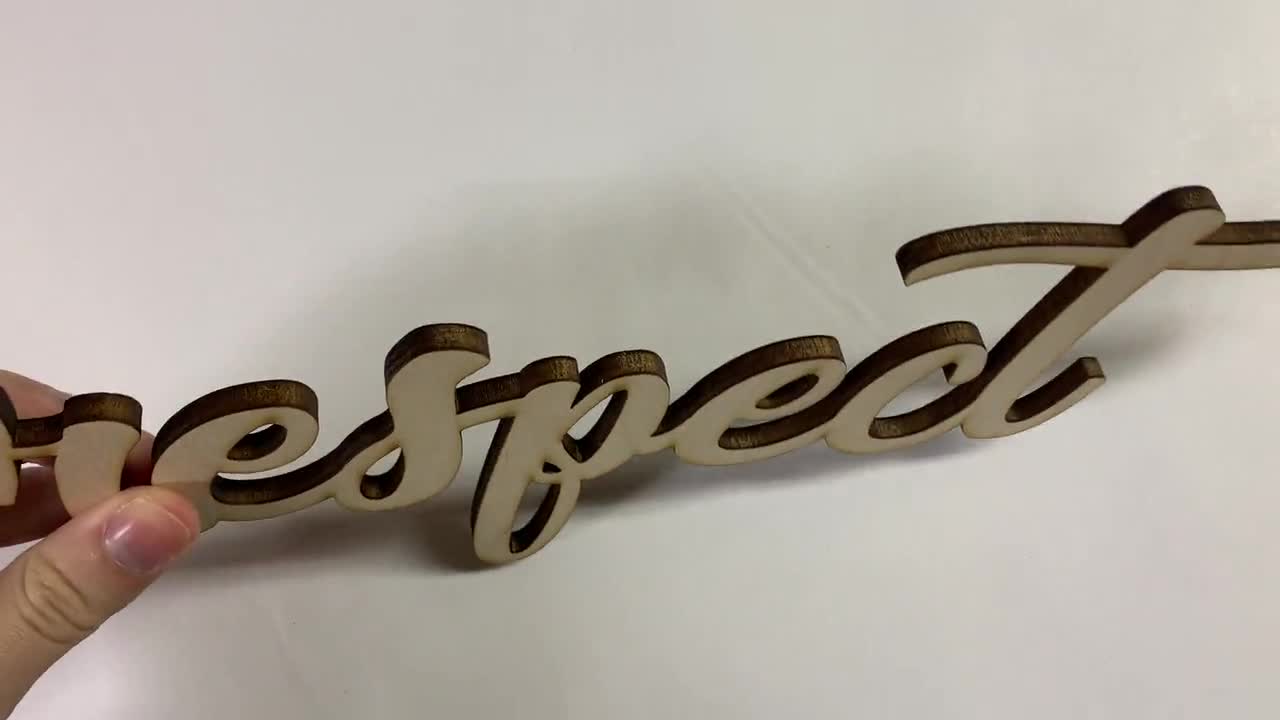 Respect Sign- Respect Wooden Wording- Respect- Laser Cut Respect
