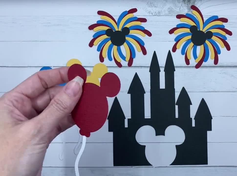Disney Mickey With Fireworks Metal Cutting Dies Diecuts for DIY