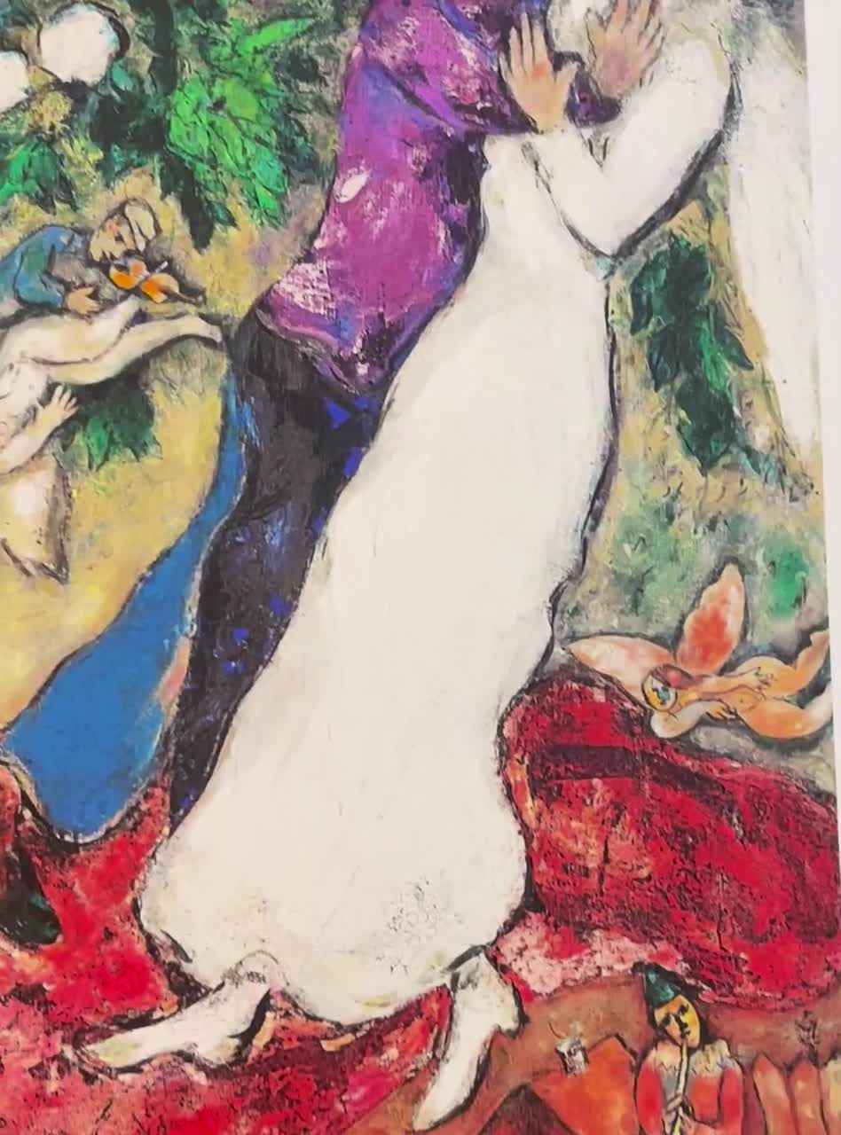 マルク・シャガール - 3本のキャンドル、ファインアートジクレー版画