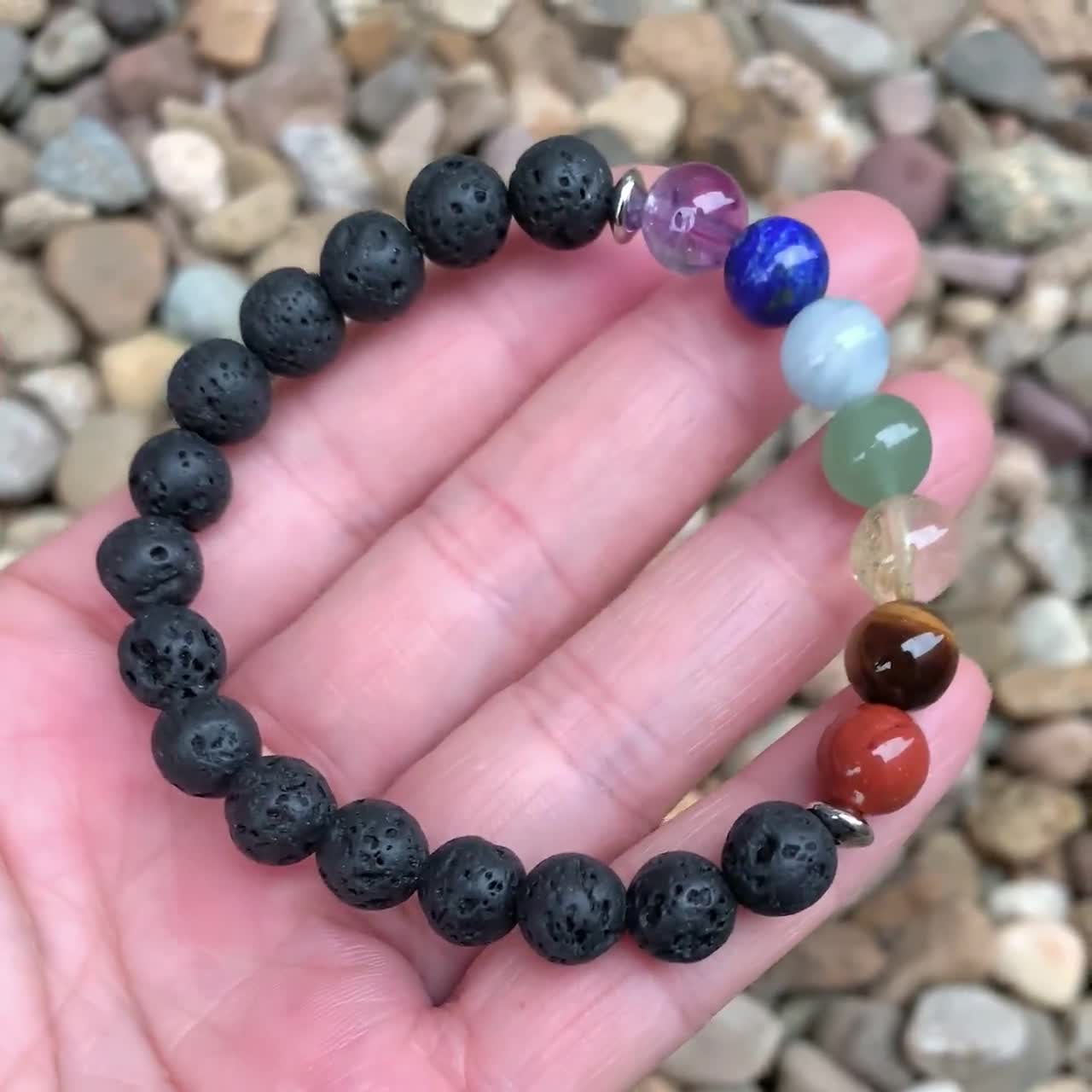 7 Chakra Healing Bracelet With Volcanic Lava Beads & Tree of Life.  Spiritual Gift for Men, Women, Teens. Meditation, Protection, Energy - Etsy