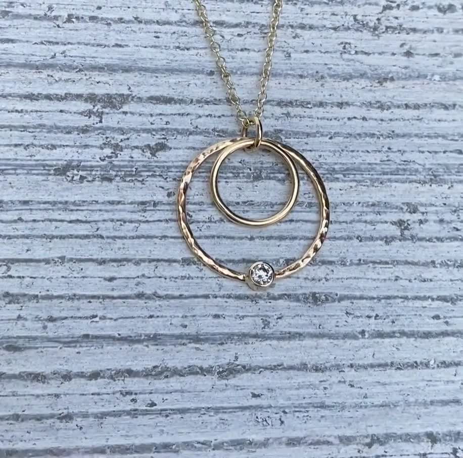 promise rings turned into a pendant - R H Weber Jewelry, LLC